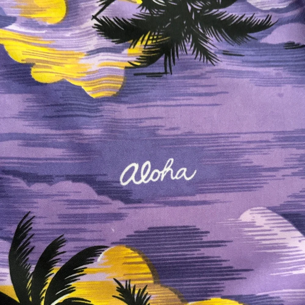 Kisses & Hugs Hawaiian Print Purple Maxi Dress - Picture 5 of 5